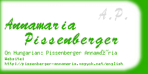 annamaria pissenberger business card